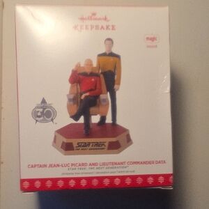 Hallmark Star Trek Ornament with Red and Yellow Uniforms